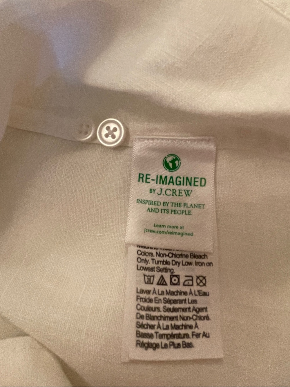 J. Crew Baird McNutt Irish Linen White Button-Down Shirt - Picture 8 of 9